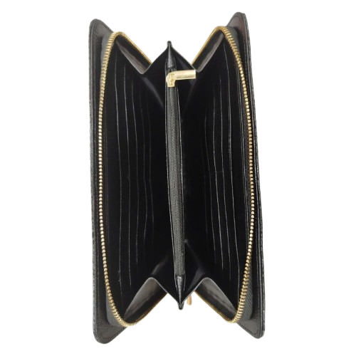 Ví cầm tay Huy Hoàng da cá sấu 1 khóa màu đen HT3226