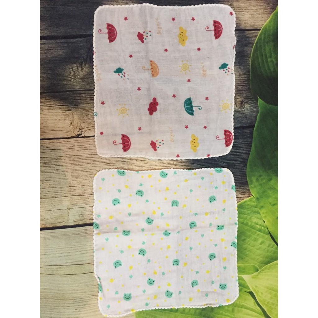 Bịch 10 chiếc khăn xô Nhật, khăn xô cho em bé (Chất khỏi bàn)