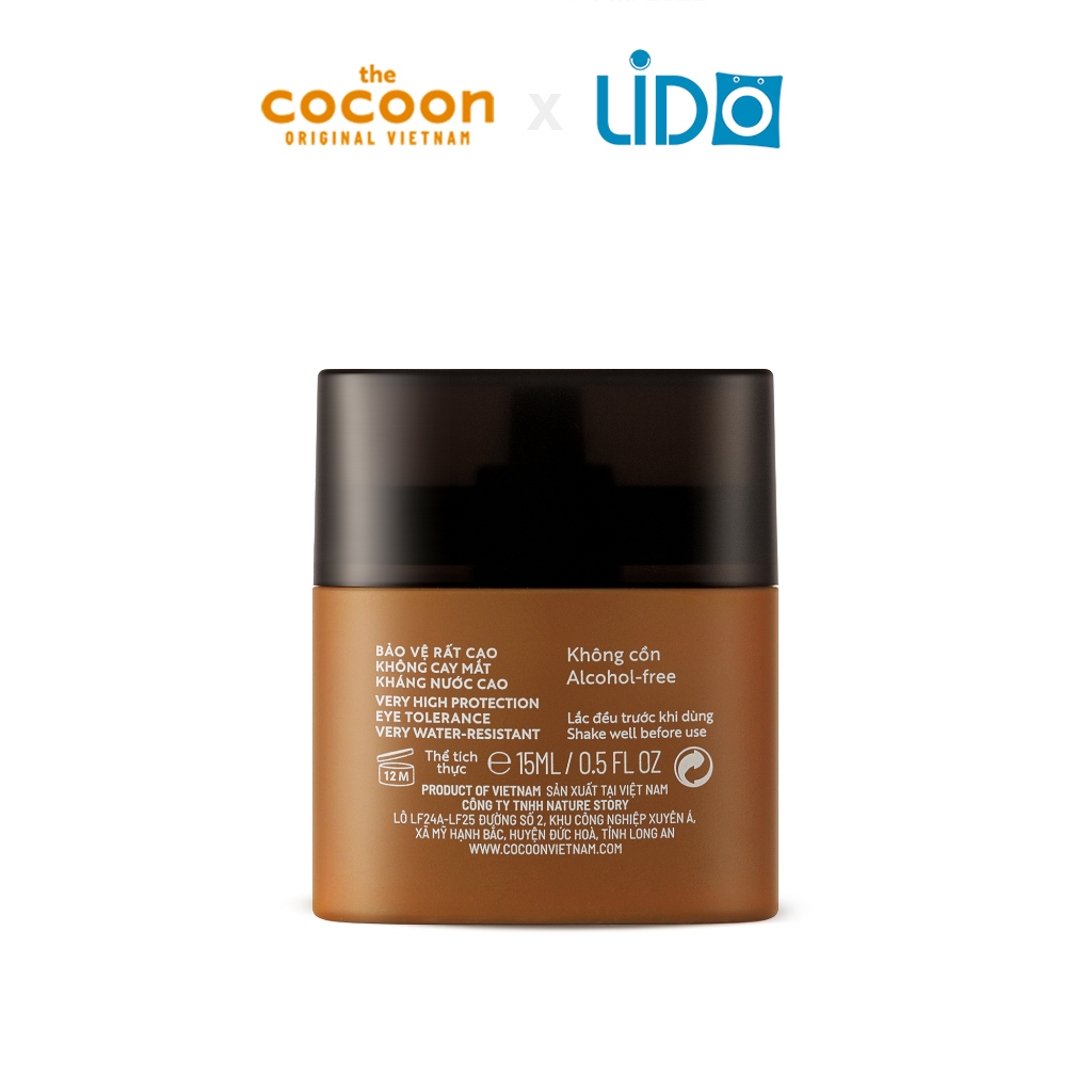 MINI SIZE-Sữa chống nắng bí đao - Ráo mịn tự nhiên SPF 50+, UVA-PF 62.6 Cocooon 15ml