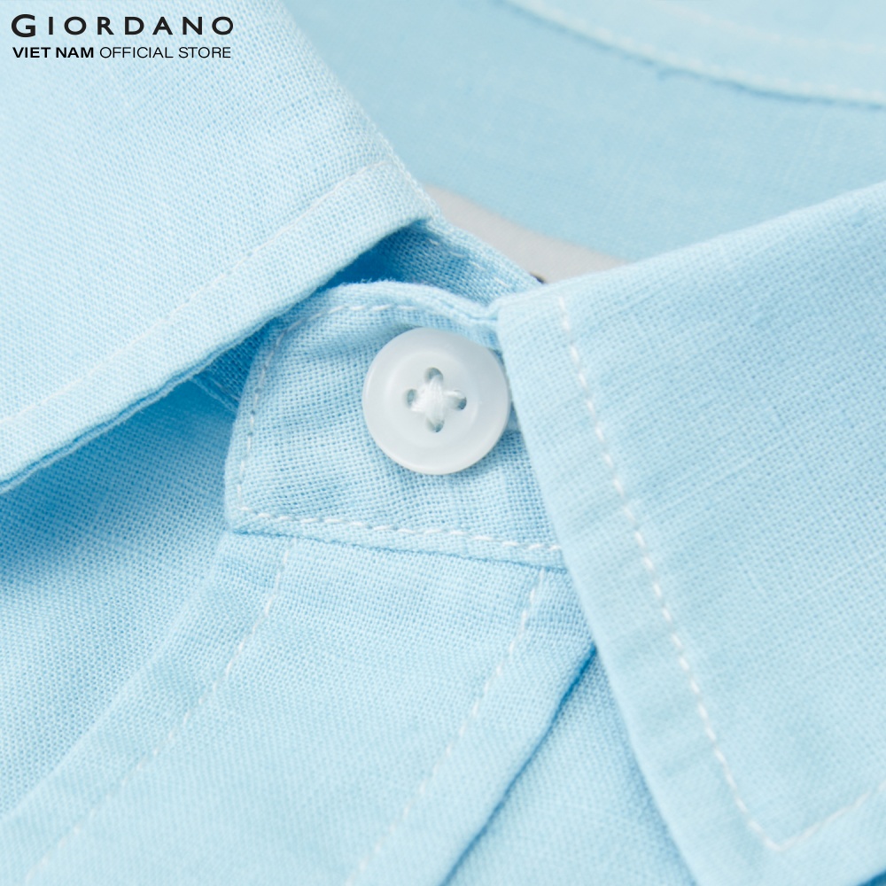 Áo Sơ Mi Nam Linen Ngắn Tay Loang Màu Giordano 01042242