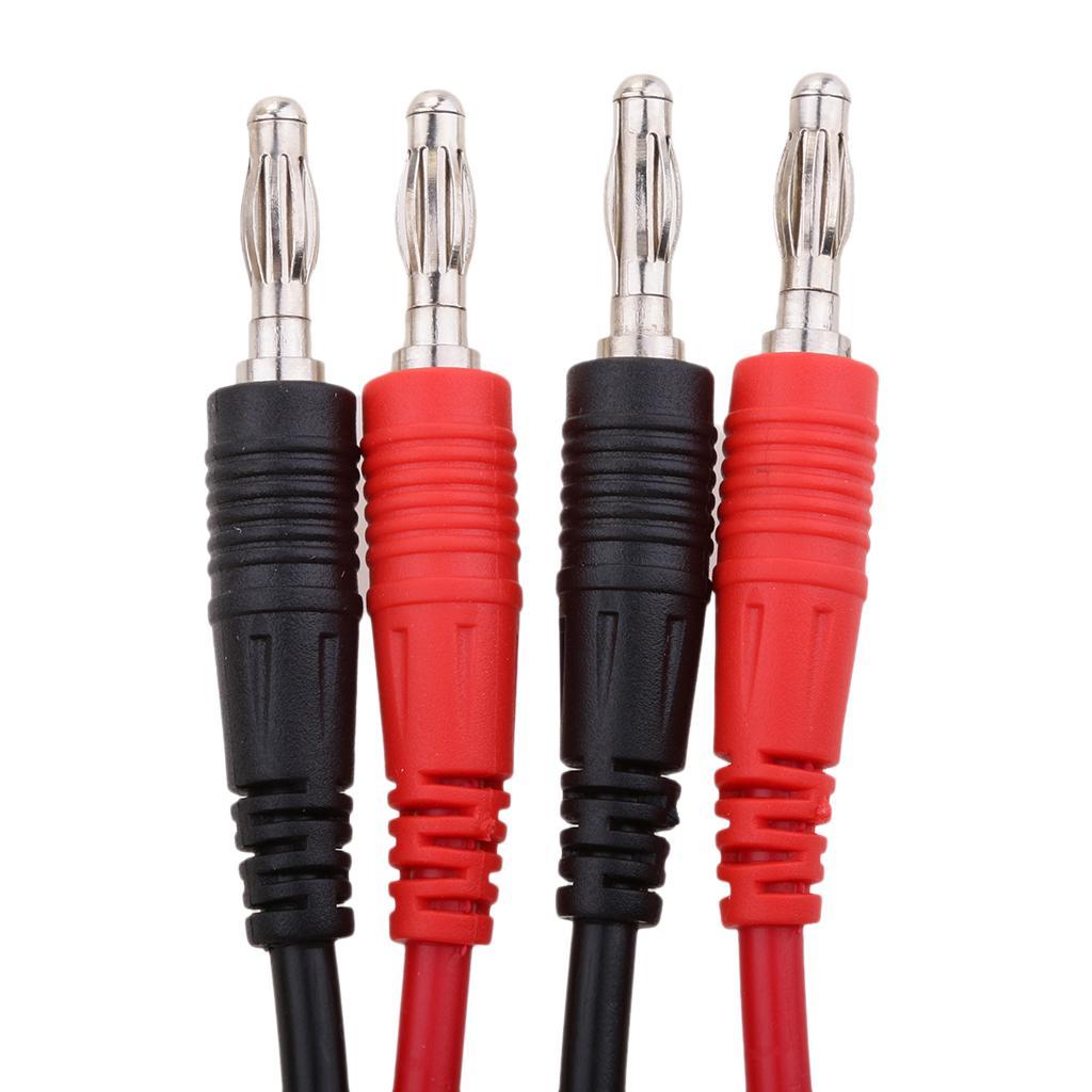 4 Pieces Banana Plug to Banana Plug Cable Test Lead Wire Cable Set 15A 1Meter
