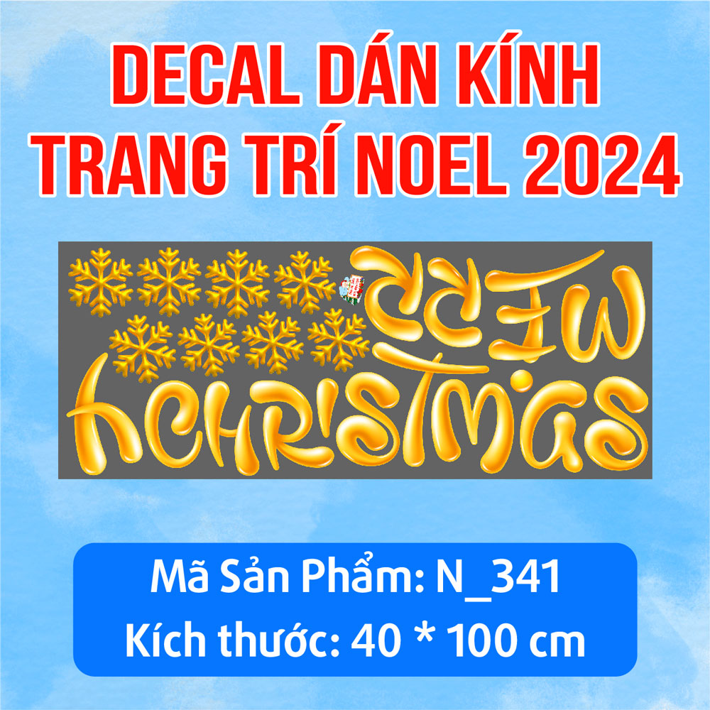 DECAL TRANG TRÍ NOEL 2024 CHO KHÁCH SẠN