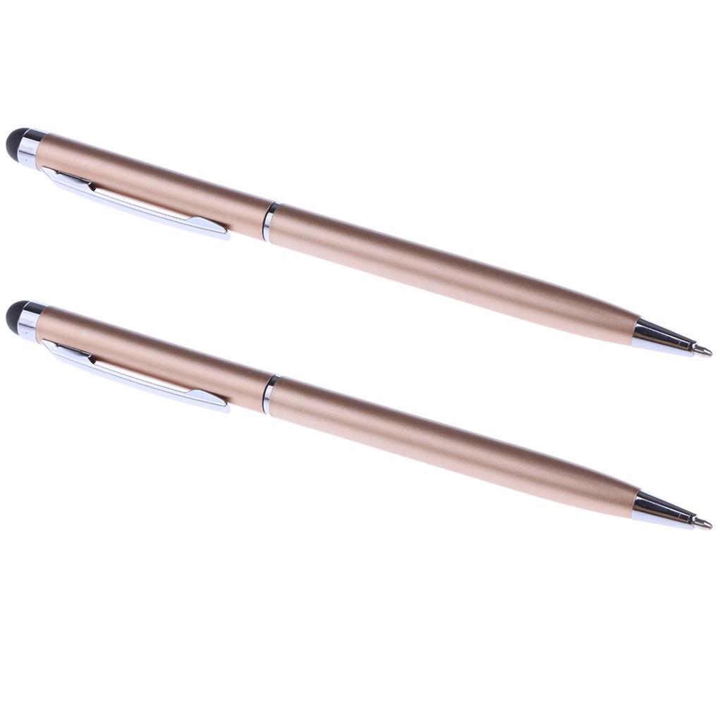 2x Capacitive Pen Touch Screen Stylus Pencil for Pad Phone Laptop gold