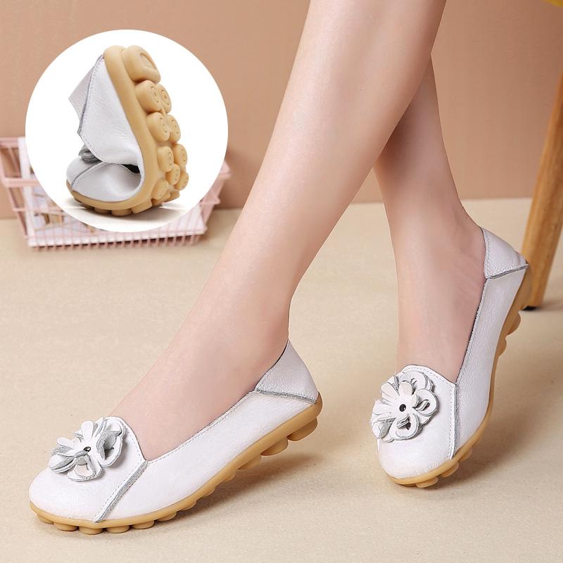 2020 Fashion women outdoor soft leather flat shoes casual sneakers