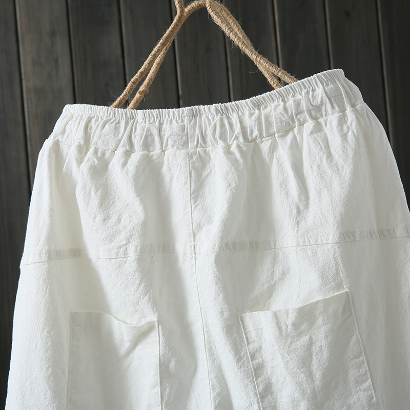 Quần baggy harem Linen nữ dáng rộng, chất vải linen tự nhiên mềm mát, thời trang phong cách Nhật Bản