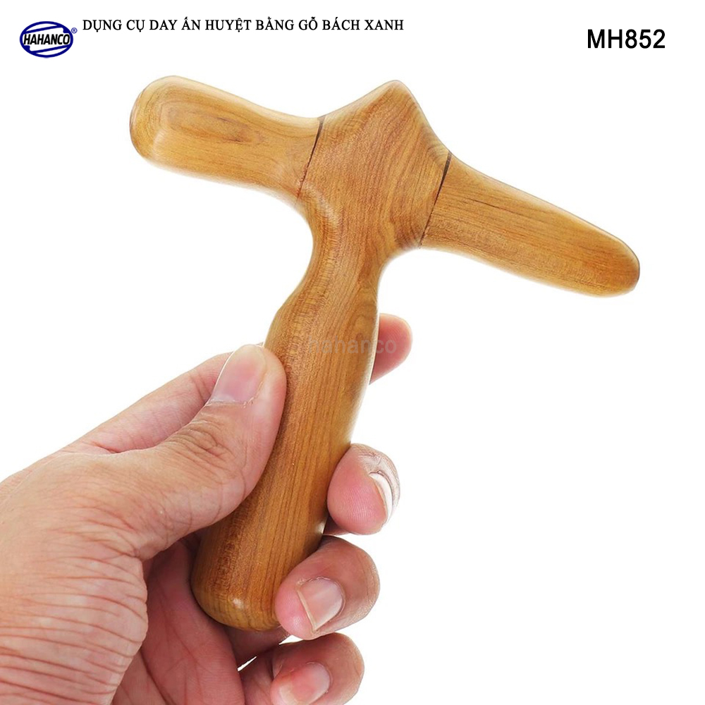Dụng Cụ day ấn Huyệt Mát xa Chữ Thập Gỗ Bách Xanh - Xua tan nỗi đau xương khớp