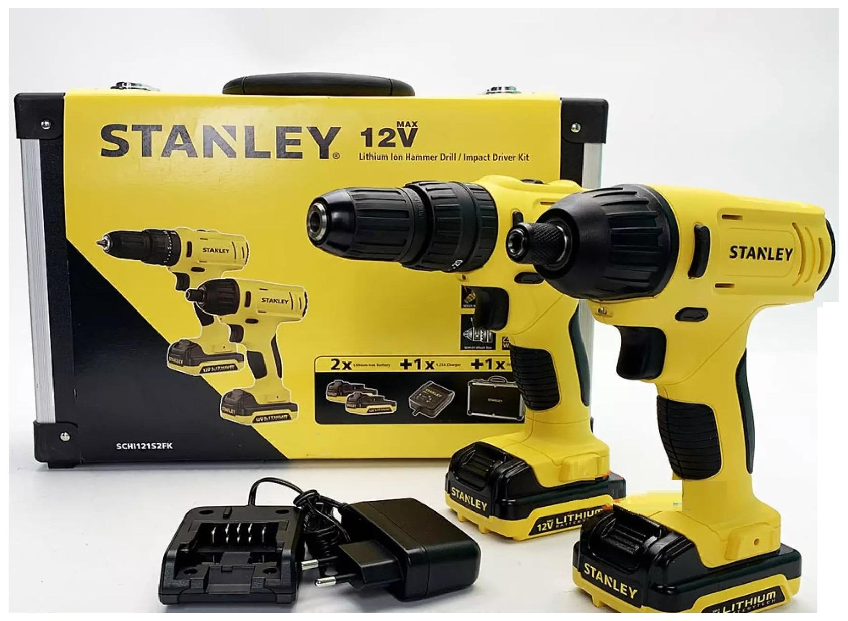 BỘ MÁY KHOAN CẦM TAY 12V - 1.5AH STANLEY SCHI121S2FK-B1- HÀNG CHÍNH HÃNG