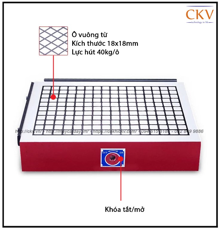 Bàn từ cơ CNC nam châm vĩnh cửu 300x600