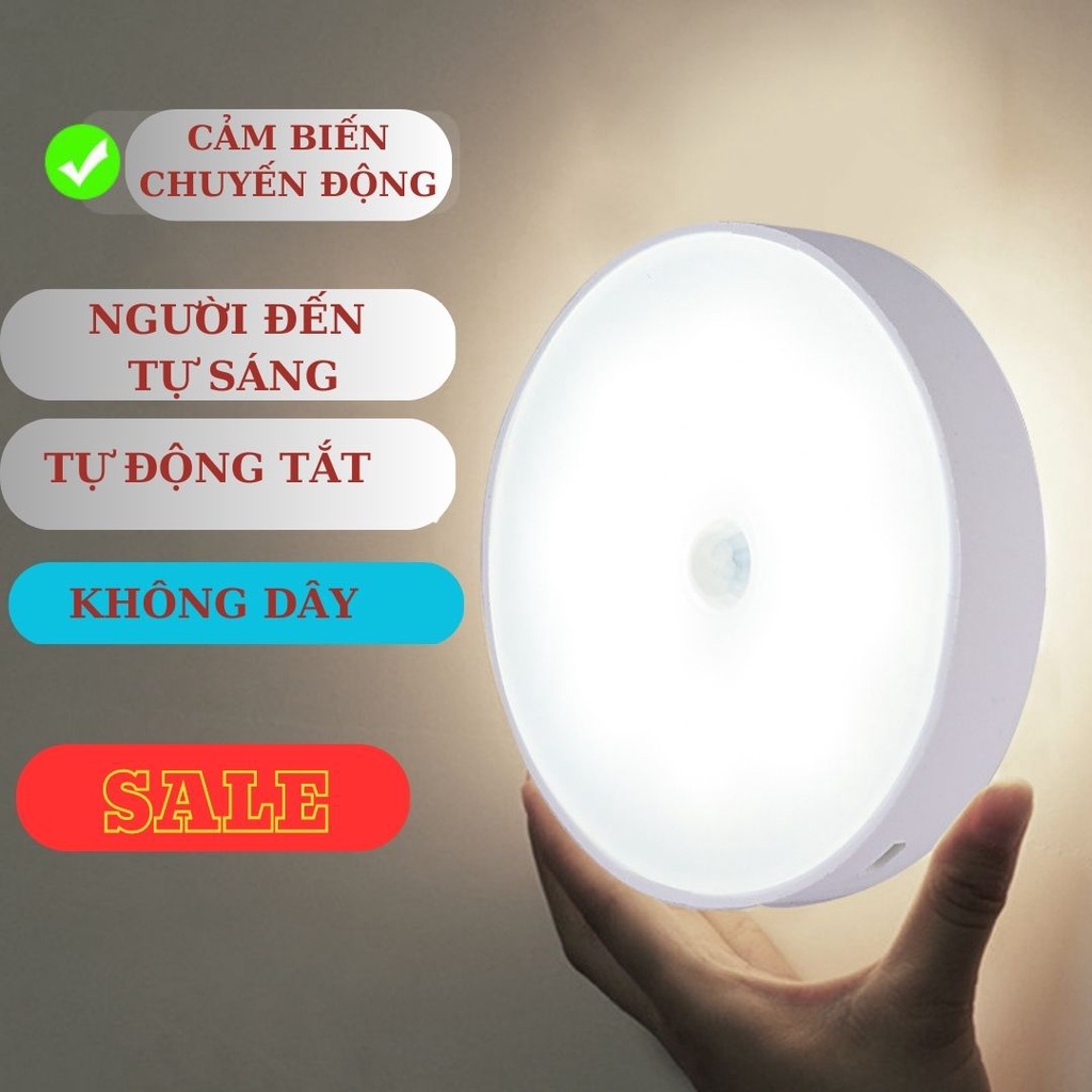 Đèn led cảm biến chuyển động thông minh gắn tường cầu thang tủ quần áo có kèm sạc usb - hàng chính hãng Vinetteam