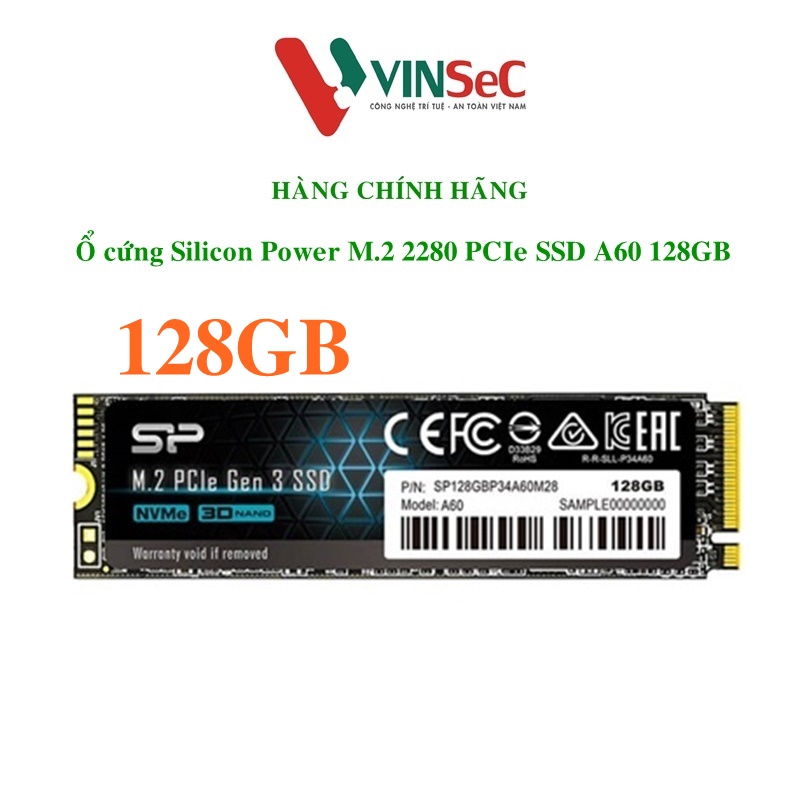 Ổ cứng gắn trong Silicon Power M.2 2280 PCIe NVMe SSD A60 - Hàng chính hãng