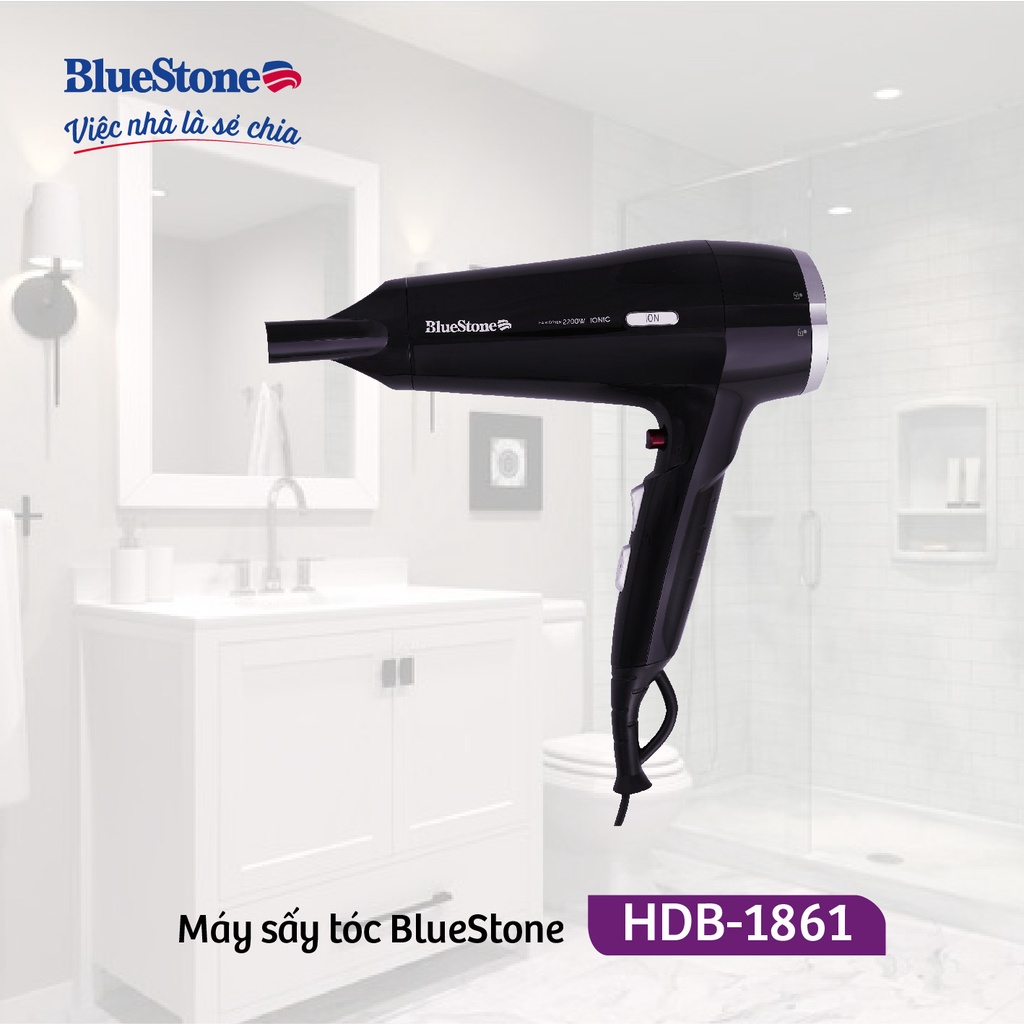 Máy sấy tóc Bluestone HDB-1861, Công Suất 2200W, Hàng Chính Hãng