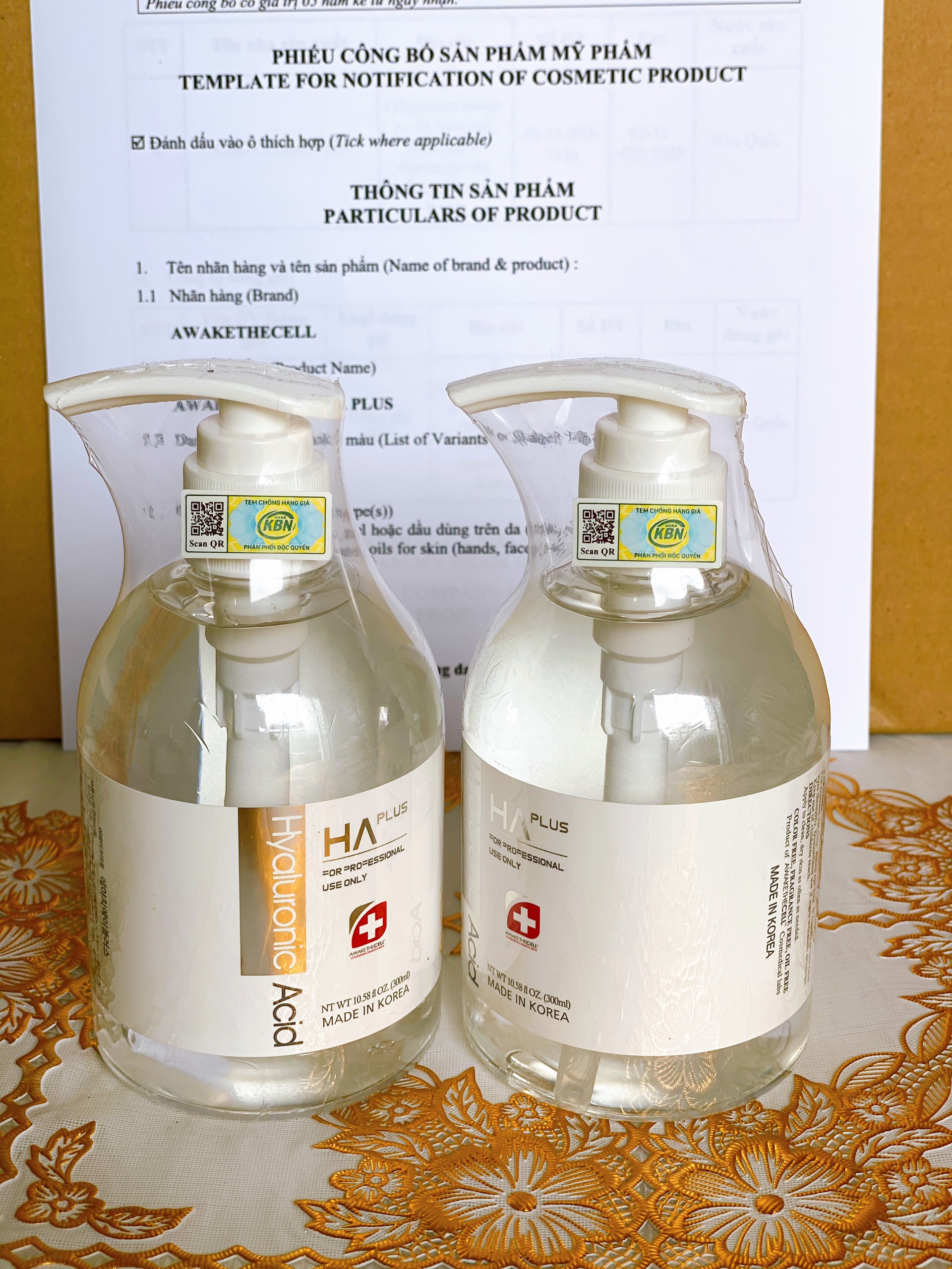 Serum HA Plus 300ml - Cấp Nước, Dưỡng Ẩm, Căng Bóng Da, Mờ Nếp Nhăn
