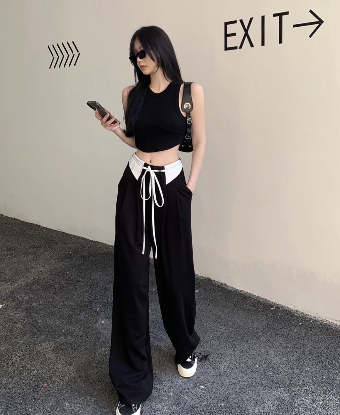 SET ÁO CROPTOP + QUẦN ỐNG RỘNG