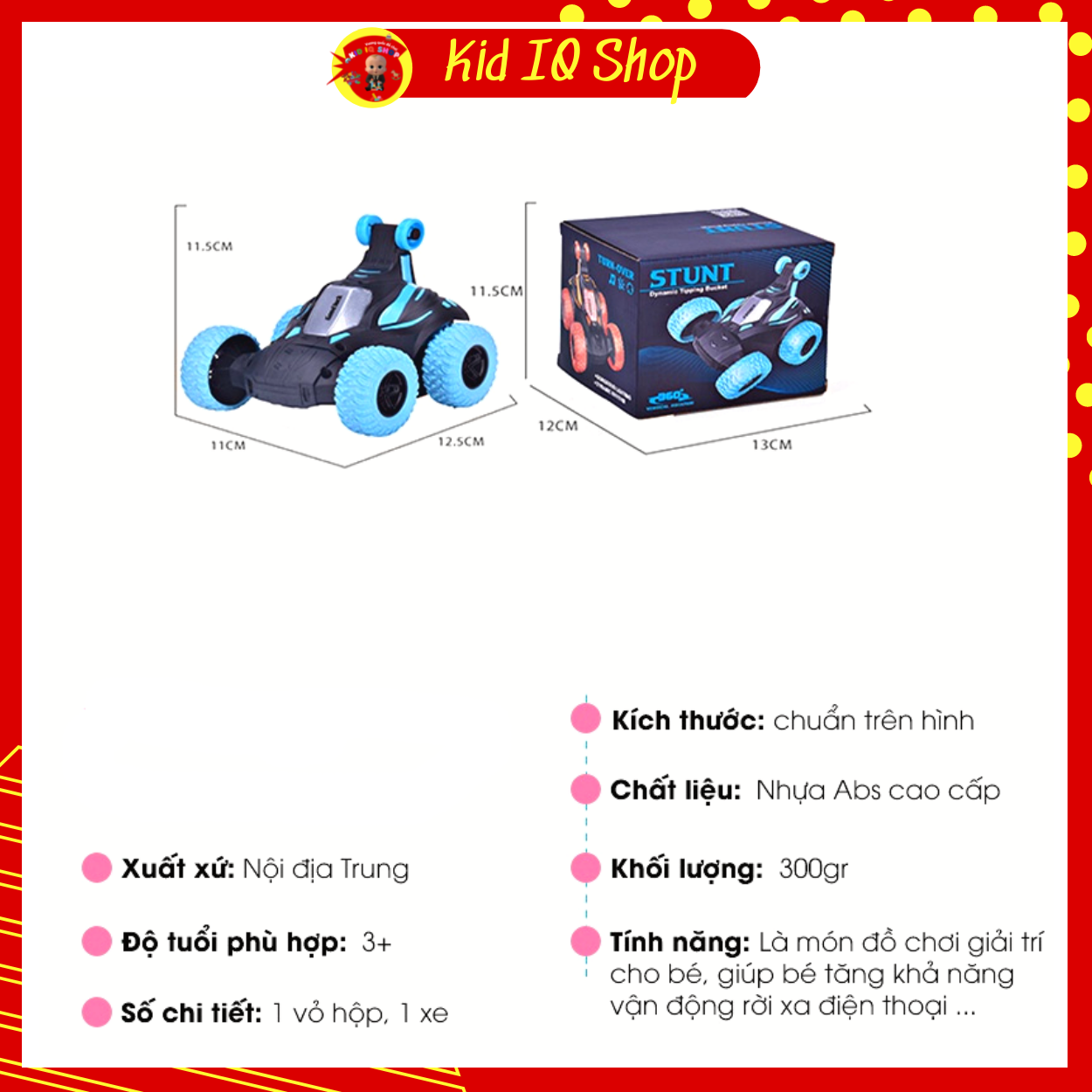 Đồ chơi trẻ em thông minh xe địa hình xoay 360 độ cho bé 3 4 5 6 tuổi