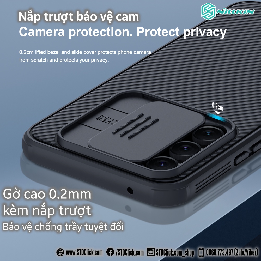 ỐP LƯNG DÀNH CHO ĐIỆN THOẠI SAMSUNG GALAXY A54 5G NILLKIN CAMSHIELD PRO BẢO VỆ CAMERA