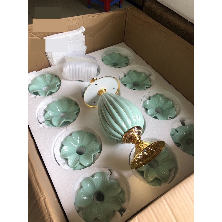 Đèn chùm trang trí 15 tay cao cấp phong cách châu âu hiện đại sang trọng