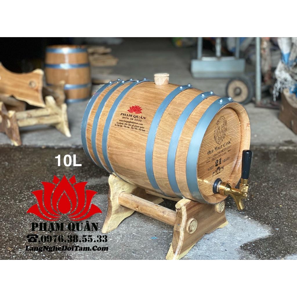 Thùng rượu gỗ sồi 10-15lít, thùng gỗ sồi ngâm ủ rượu