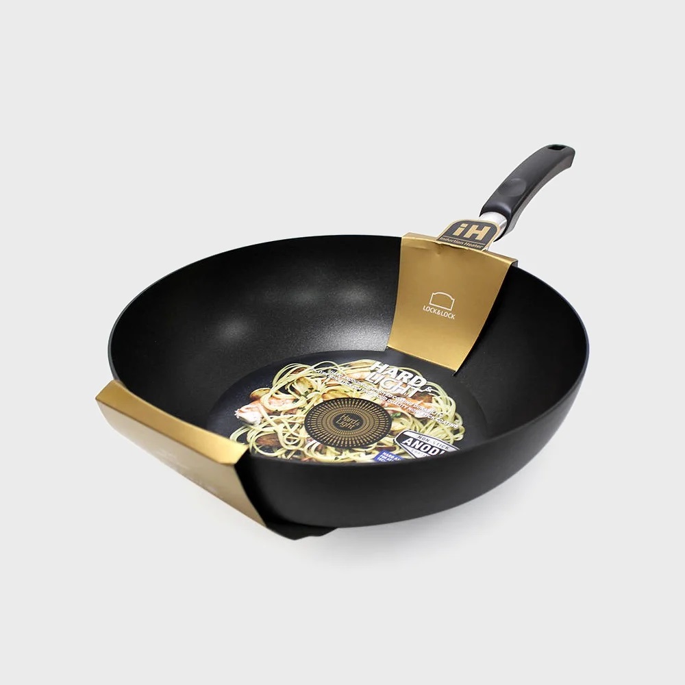 Chảo sâu lòng Cookplus Hard&amp;Light bằng nhôm 32cm, W/Coating inside Okitsumo - LHB2325OK-1
