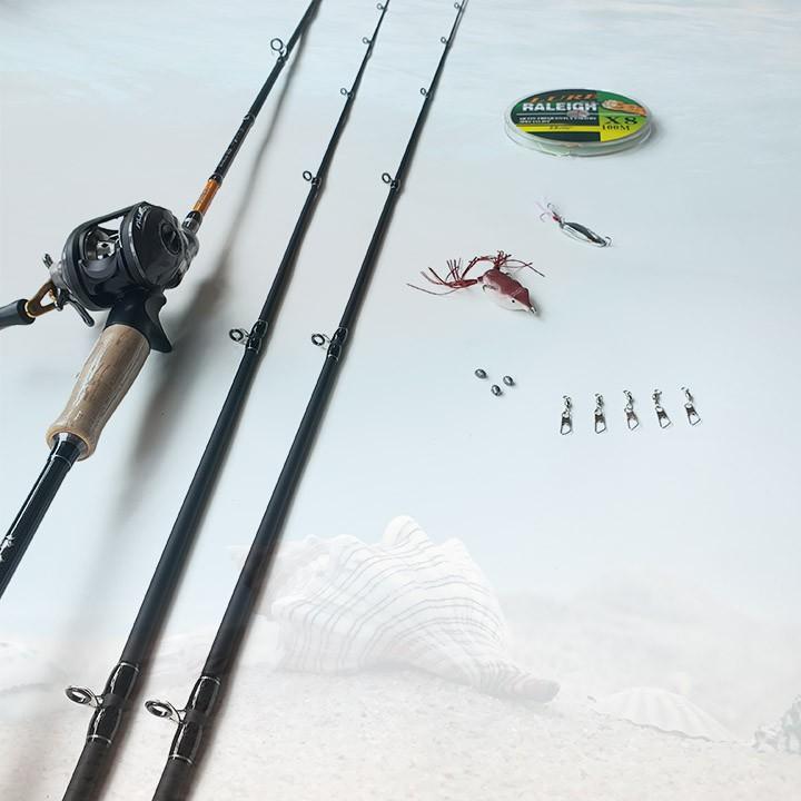 Bộ cần lure Edge super máy ngang alvion tặng kèm mồi lure docaucagiangnam