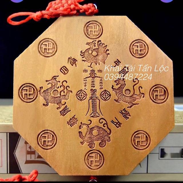 Gương tiên thiên bát quái gỗ đào lồi hoá sát , trấn Trạch mang bình an