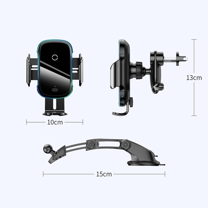 Giá đỡ điện thoại kiêm sạc không dây đặt taplo, cửa gió điều hòa ô tô Baseus WXHW03 - Hàng Chính Hãng