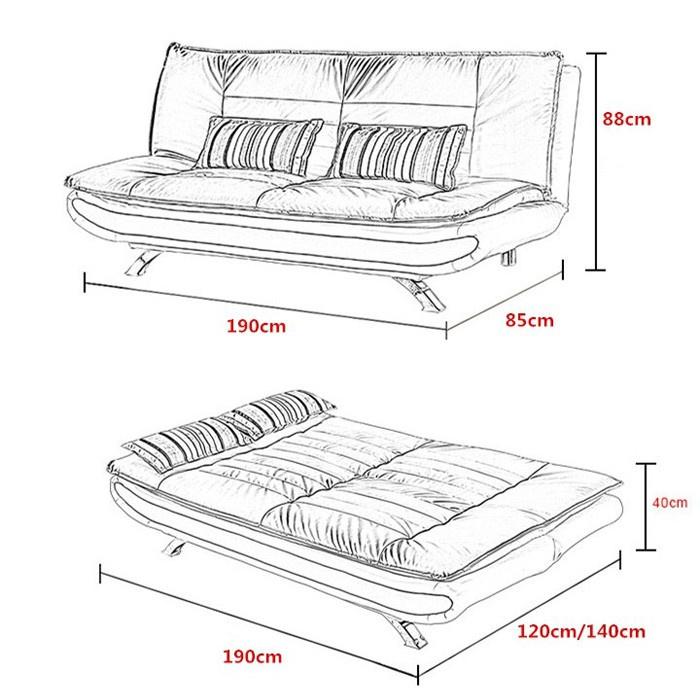 Ghế giường sofa đa năng 1m2x 1m9 không ngăn kéo