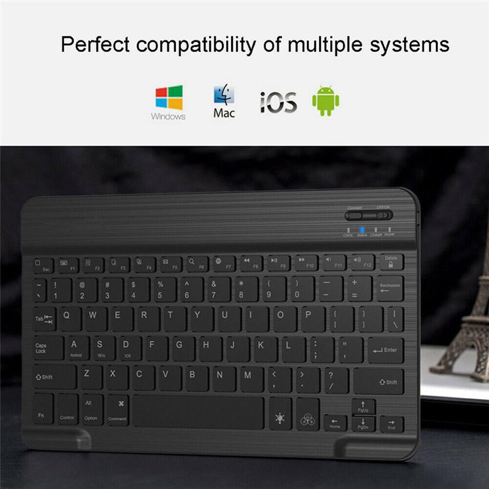 HKXA RGB Bàn Phím Bluetooth Và Chuột Nga Spainish Không Dây Bàn Phím Chuột Combo Sạc RGB Cho Ipad Laptop