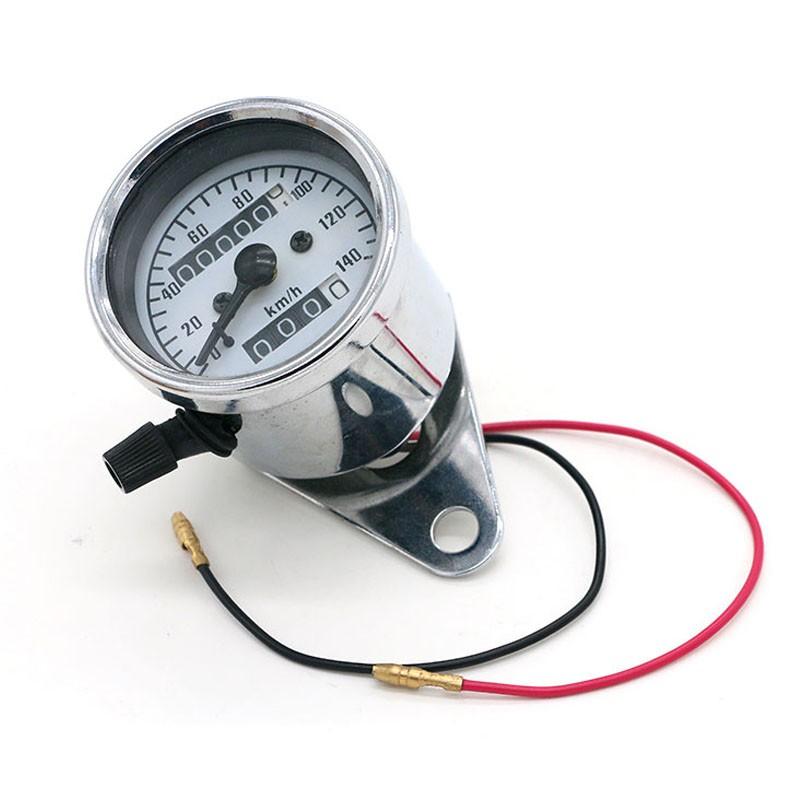 Bộ đồng hồ công tơ mét 0-140km/h 2 khung độc đáo dành cho xe mô tô
