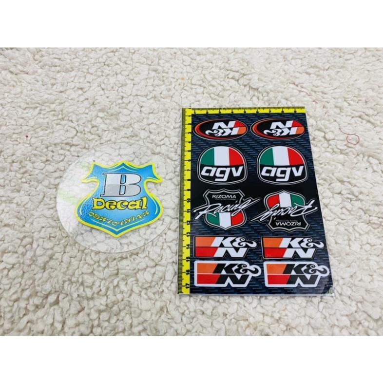Tem logo Sticker AGV,K&N