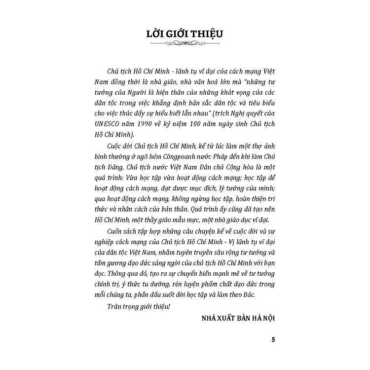 Sách - Chủ Tịch Hồ Chí Minh Với Cuộc Hành Trình Của Thời Đại - Đi Theo Con Đường Của Bác Học Tập Và Phấn Đấu Suốt Đời