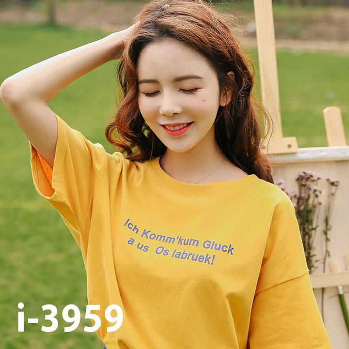 Áo Thun Nữ Tay Lỡ In Chữ Đơn Giản - I3959