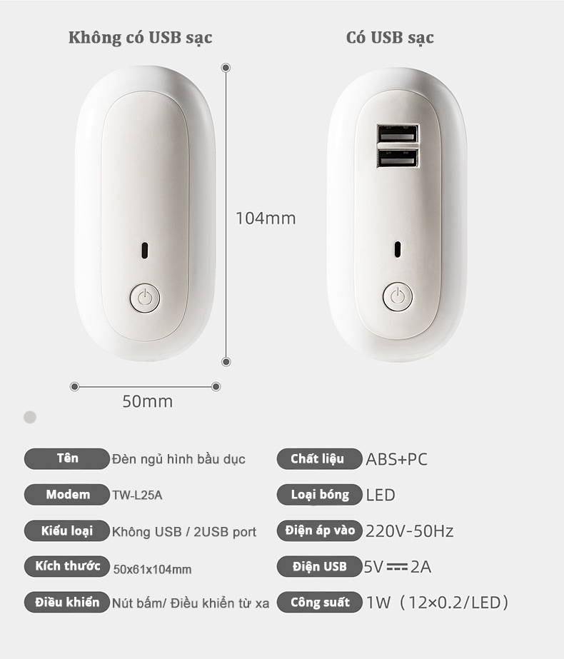 Đèn ngủ điều khiển từ xa hình elip tích hợp 2 ổ cắm chuyển đổi USB sạc điện thoại ánh sáng sáng tạo nhà thông minh LED gắn ổ điện đầu giường có khe kẹp điện thoại khi sạc tiện dụng