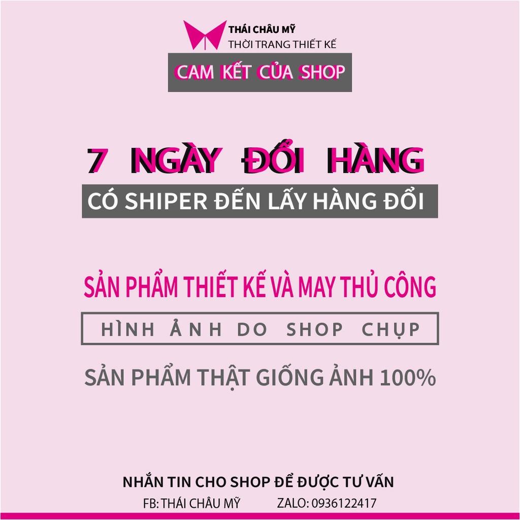 Chân váy công sở thiết kế vải lưới chân váy xòe thờ trang công sở Thái Châu Mỹ