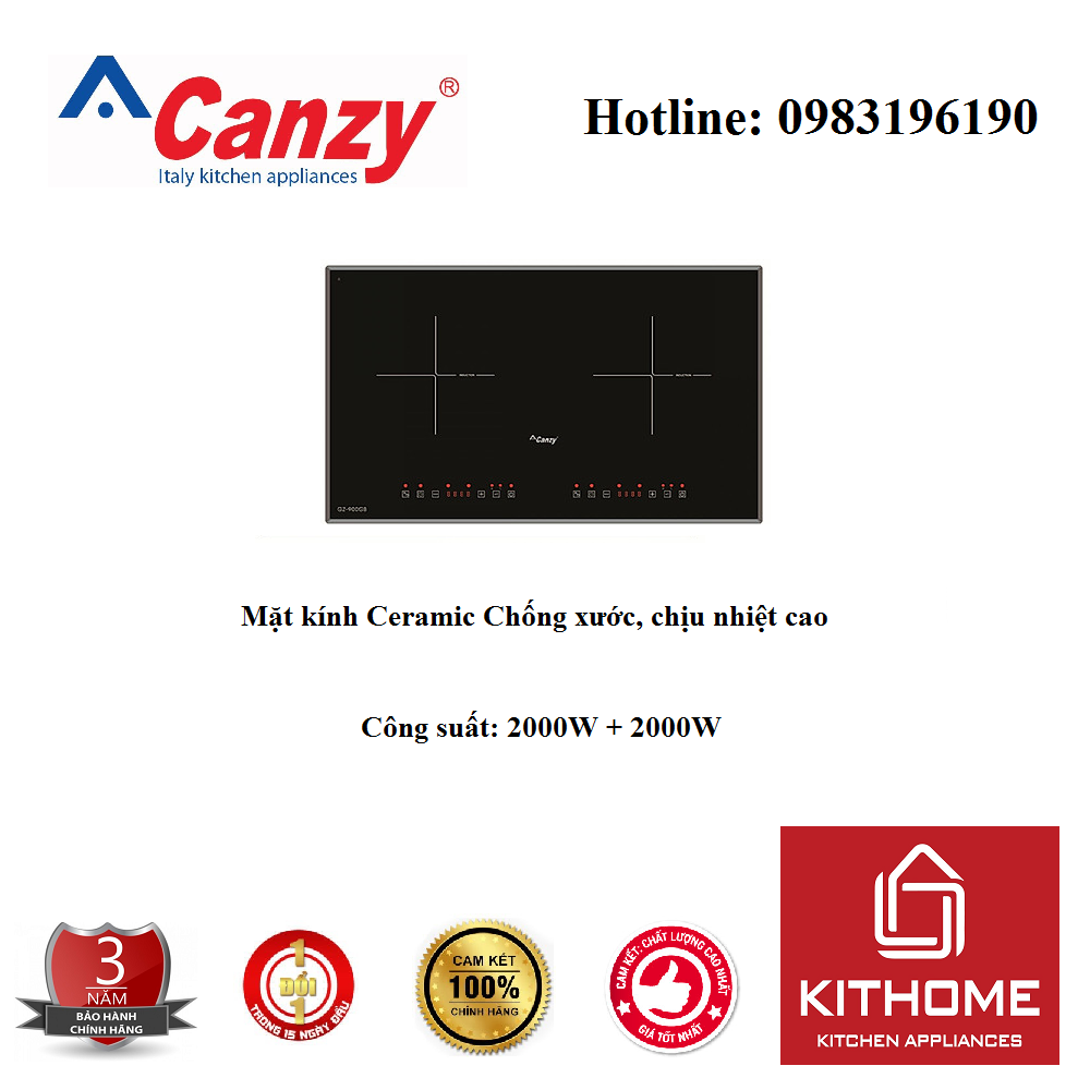 Bếp từ cao cấp CANZY CZ-900GB - Hàng chính hãng