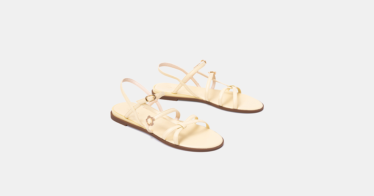 Giày Sandal Nữ 3cm Thời Trang JUNO Dây Bệt Gắn Khoá Hoa Trang Trí SD03056