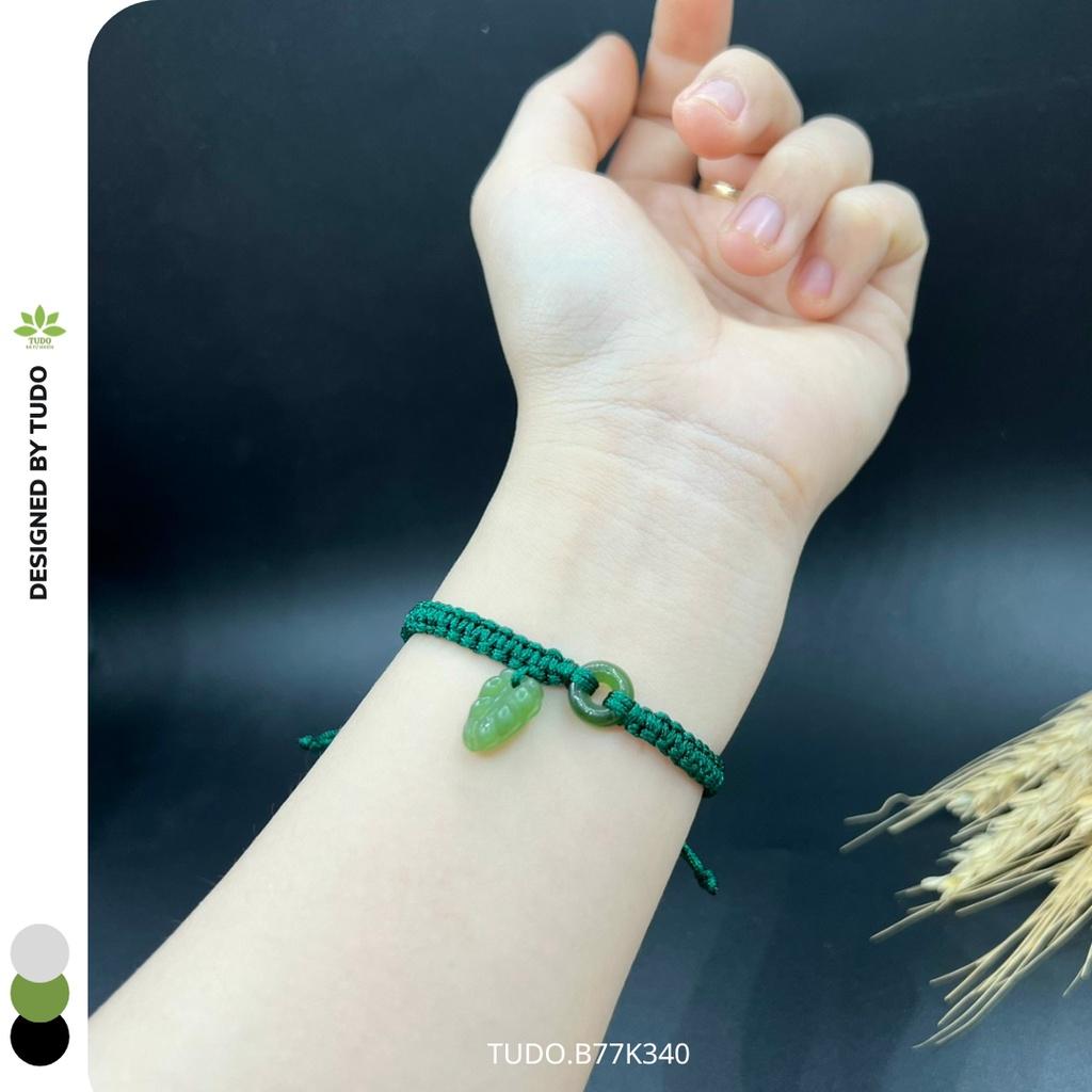 Vòng Tay Nữ Đẹp - Vòng Phong Thủy Đa Mệnh TUDO VTCNB B77K340 Charm Lá Bồ Đề, Đồng Điếu Hippy