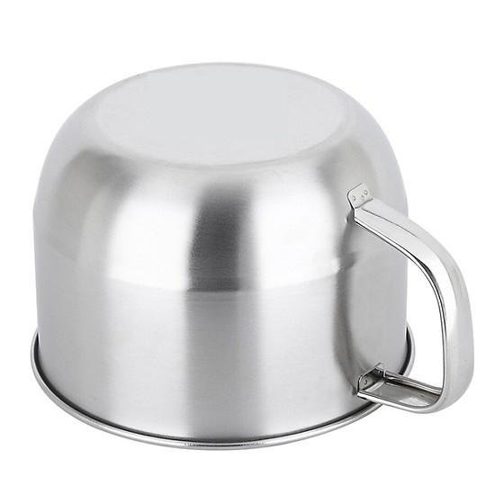 Ly mì dạng tô inox 1200ml , ca nấu mì có nắp đậy cao cấp siêu bền