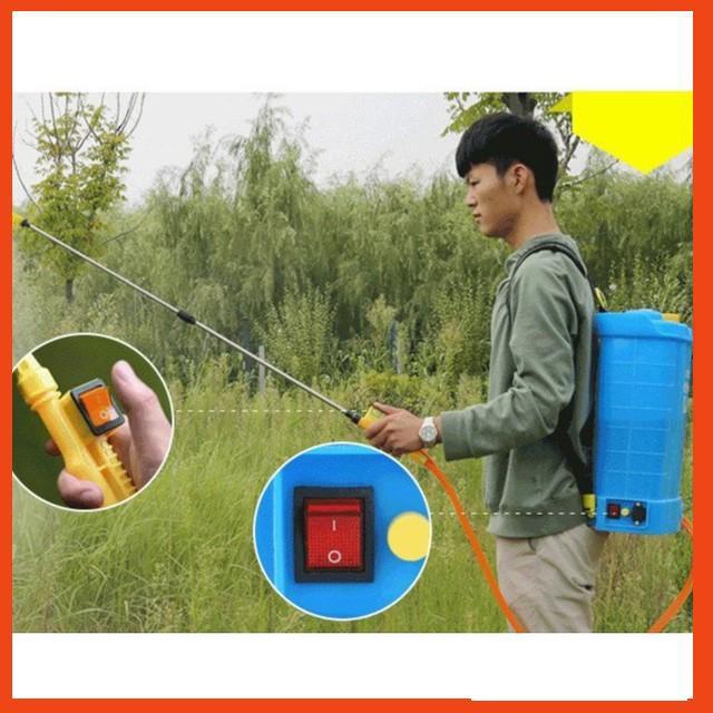 Khuyến mãi - Bình xịt nước bằng điện đeo lưng 16L Nạp sạc 8Ah 12V