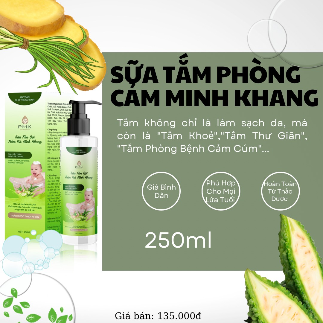 Sữa Tắm Gội Tràm Trà Minh Khang