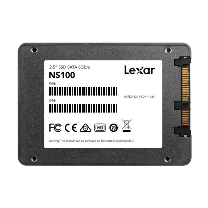 Ổ cứng SSD 128GB/ 256GB/ 512GB Lexar NS100 2.5” SATA III (6Gb/s), tốc độ đọc lên đến 520Mb/s - Hàng chính hãng BH 3 năm