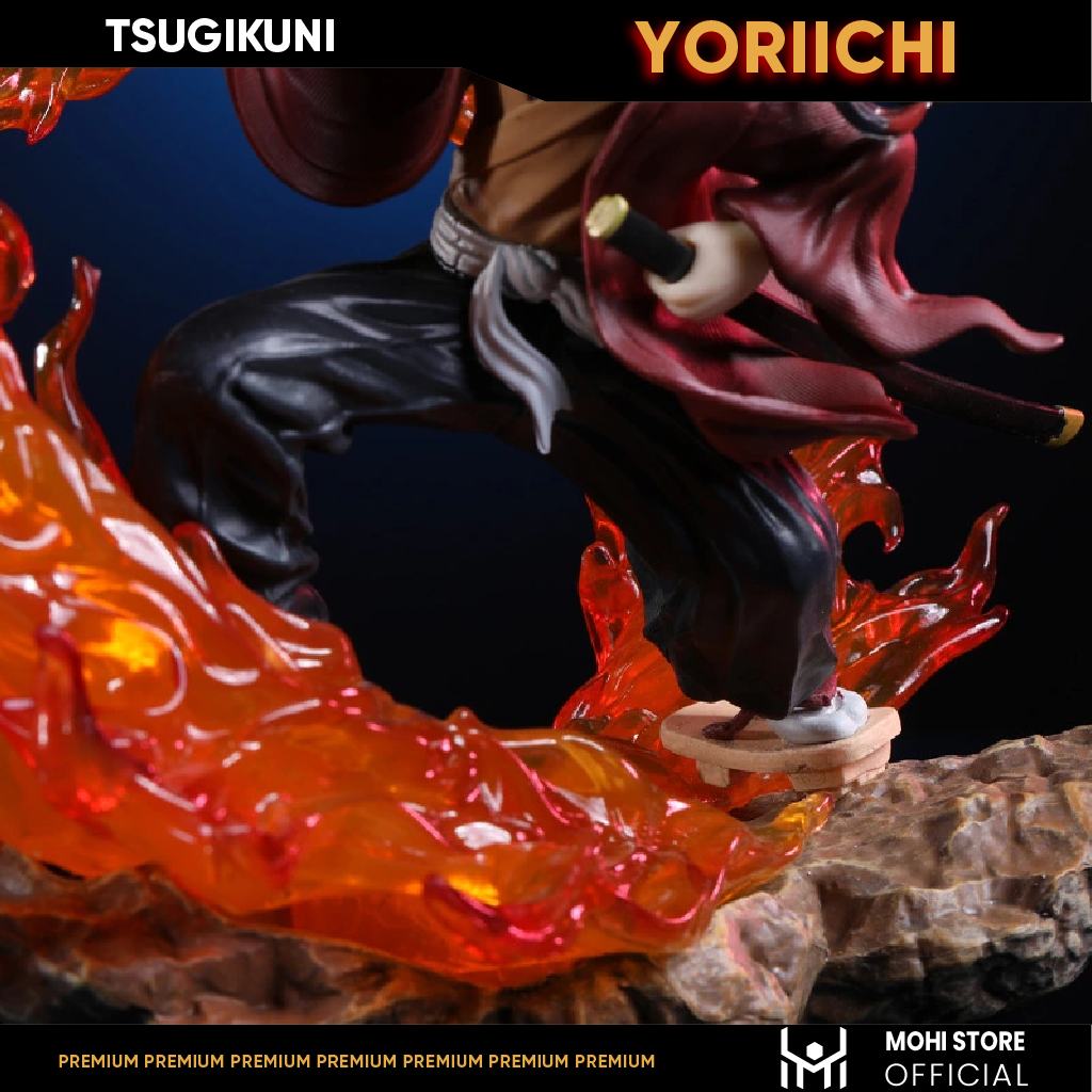 Mô Hình Tsugikuni Yoriichi chiến đấu - có led - cao 30cm - Full box - Kimetsu No Yaiba - Có Hộp Màu