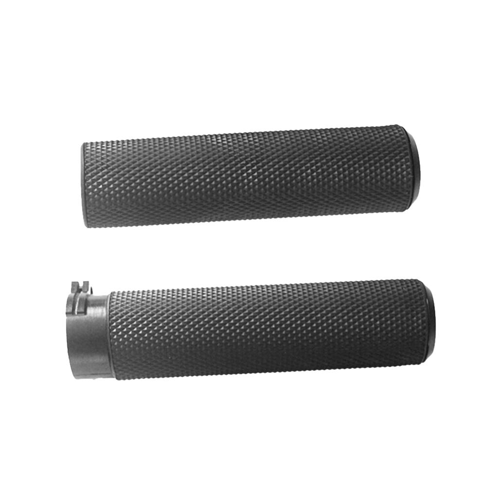 2pcs Black 1'' Motorbike Antiskid Handlebar Grips Fit Harley Glide 883 1200 X 48