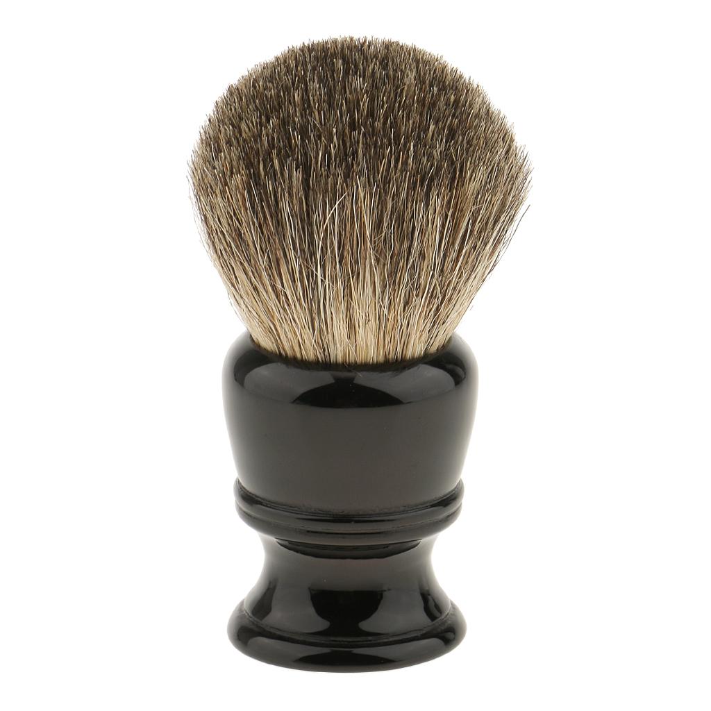Premium Shaving Brush Resin Handle Salon Barber Shaver Tool Black For Men