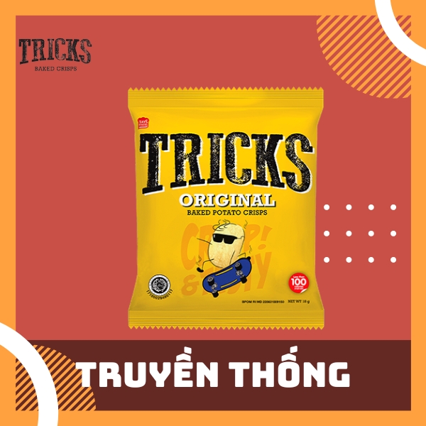 Bánh Crackers Khoai Tây Nướng Tricks 120gr (10 gói x 12gr)