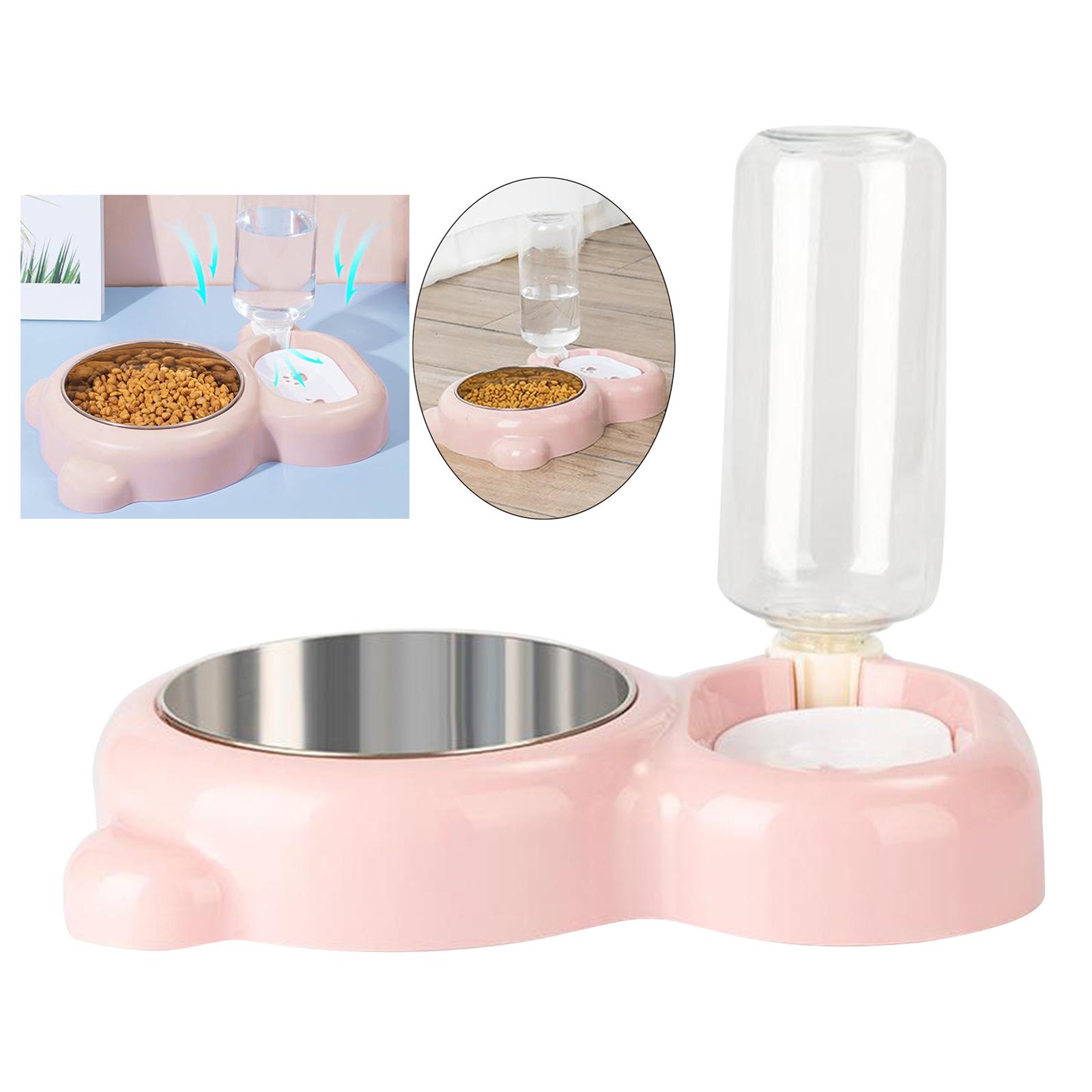 Automatic Pet Feeder Auto Dog Cat  Bowl Dispenser Pink