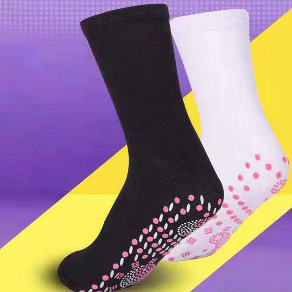 Socks Self Heating Warm Tourmaline Socks White