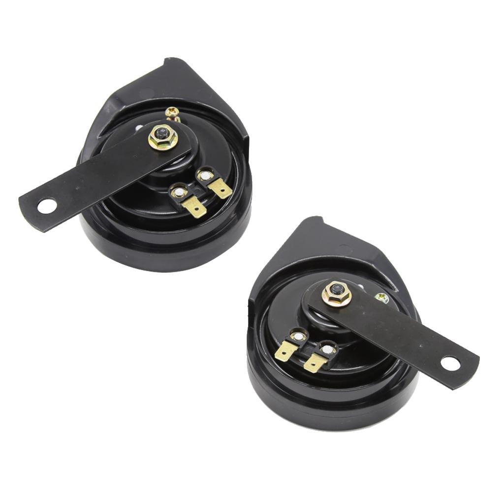 1 Pair Black 12V Loud Car Truck 110DB Dual-  Snail Electric Air