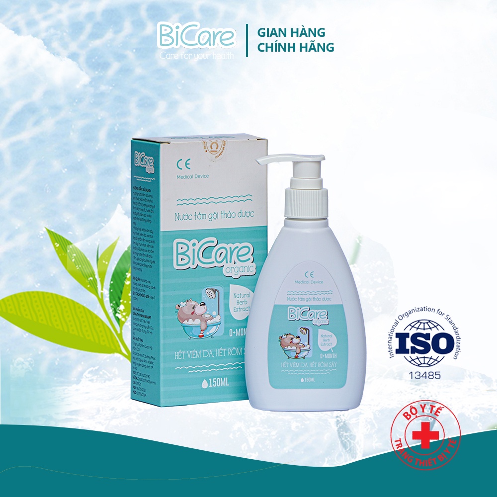 Nước Tắm Gội thảo dược Thảo Dược BICARE ORGANIC cho trẻ sơ sinh