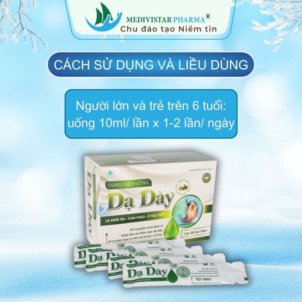 Thực phẩm chức năng Dung Dịch Uống Dạ Dày Western làm từ thảo dược tự nhiên, hộp 20 túi x 10ml