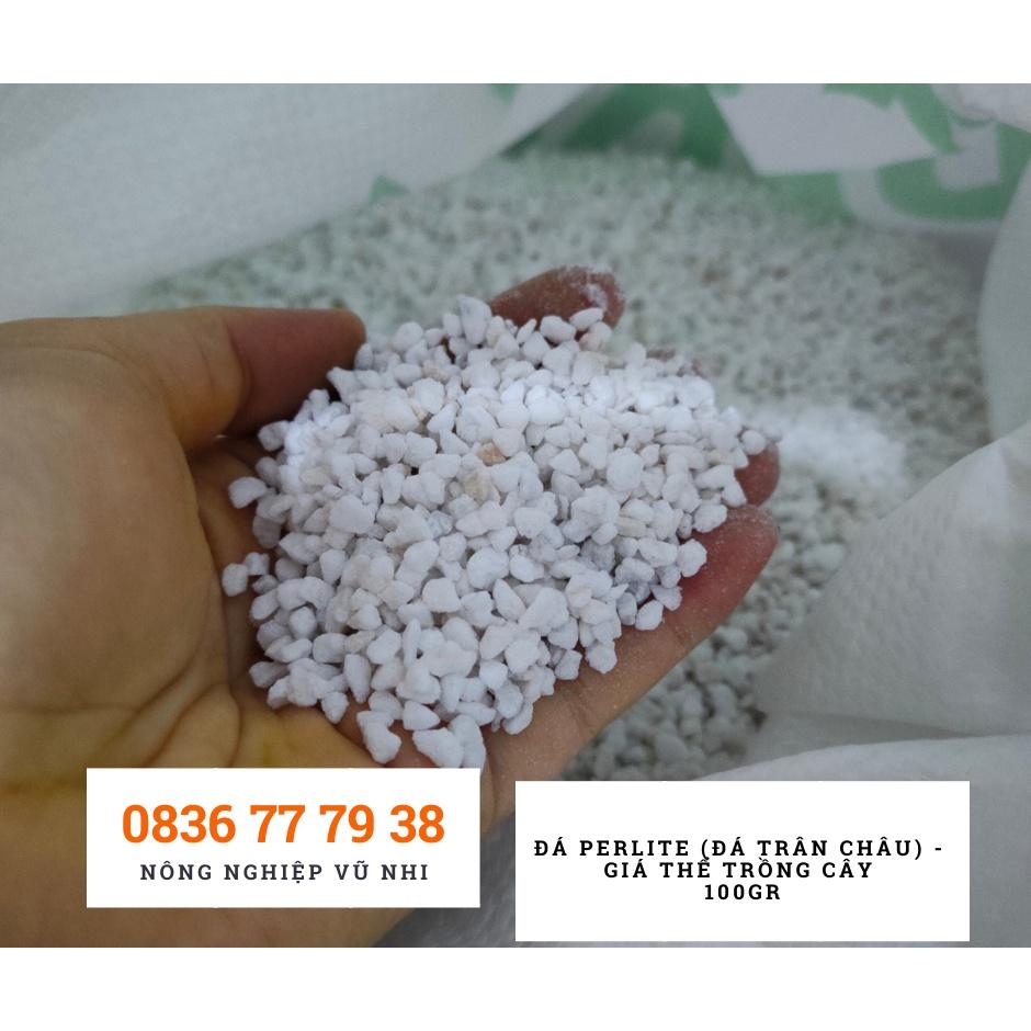 Đá perlite (đá trân châu) - giá thể trồng cây 100gr